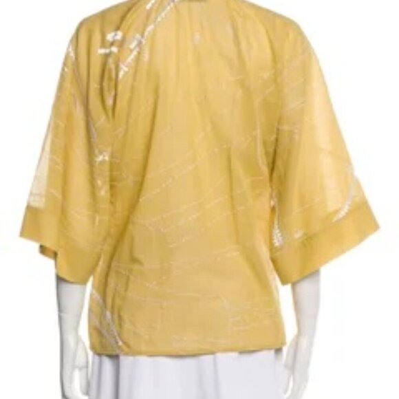 Akris - Printed Three-Quarter Sleeve Button-Up Top Size - US 4 - Picture 4 of 14